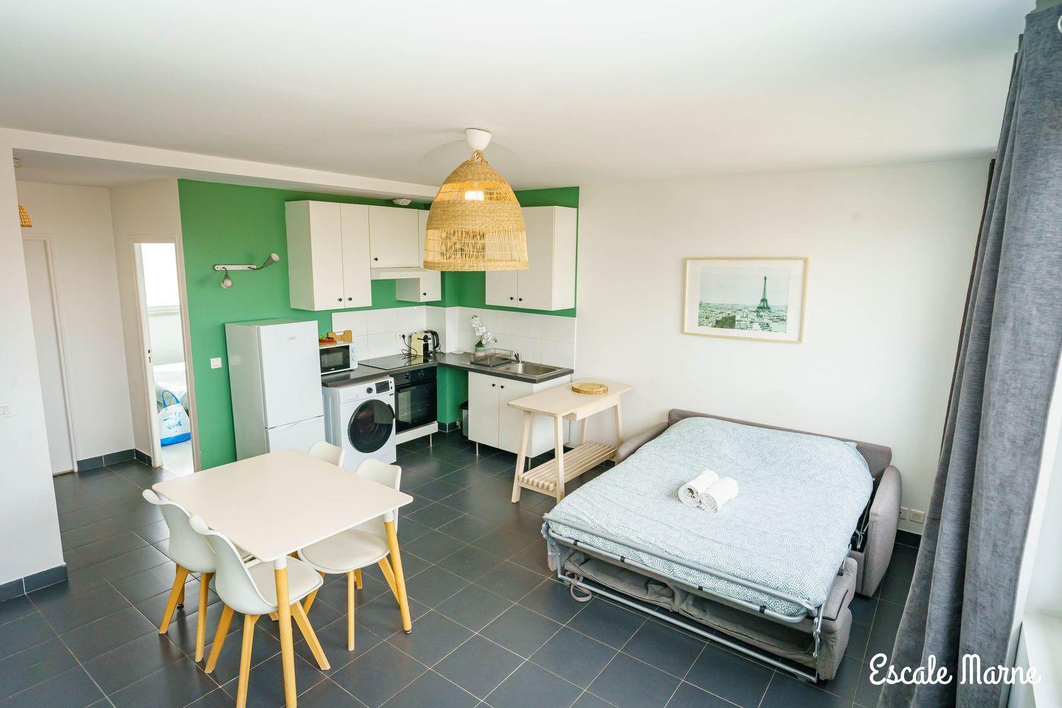 Escale-Marne Fr - 202 - Free Parking - Free Luggage Storage - All Equipped - Linen Included - Washing Machine - 10Mn Walk Metro 8 - Rer A - Panoramic View - From 1 To 14 Guests Мезон-Альфор Экстерьер фото