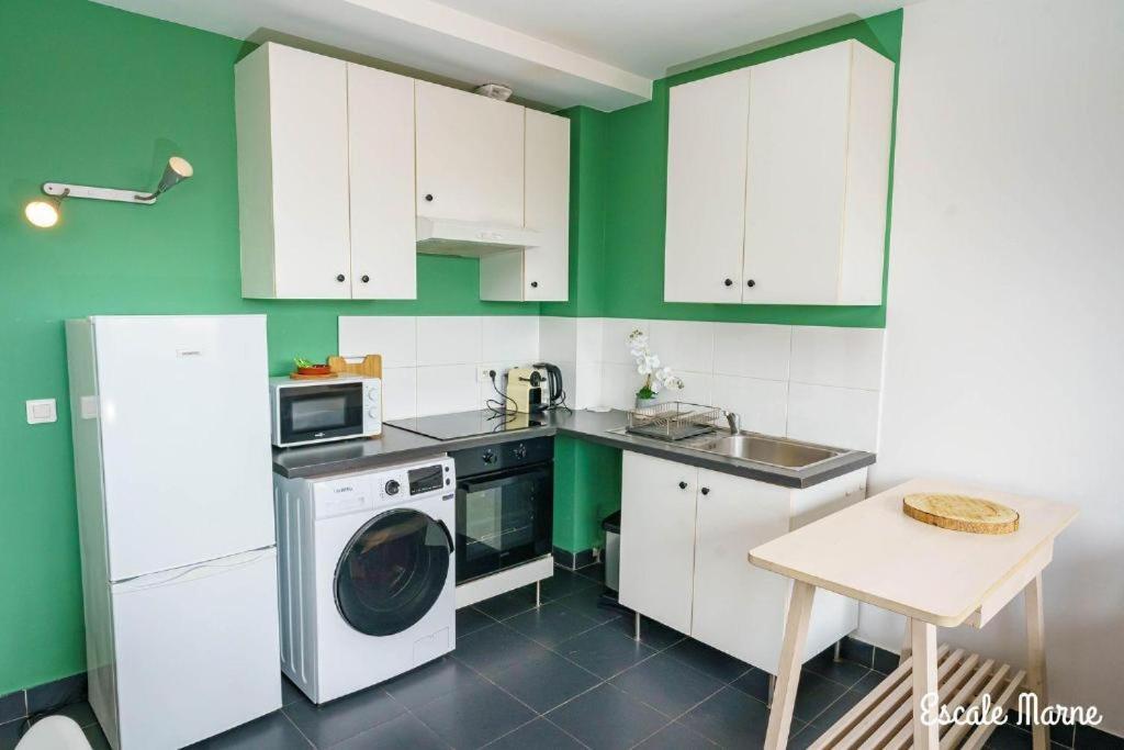 Escale-Marne Fr - 202 - Free Parking - Free Luggage Storage - All Equipped - Linen Included - Washing Machine - 10Mn Walk Metro 8 - Rer A - Panoramic View - From 1 To 14 Guests Мезон-Альфор Номер фото