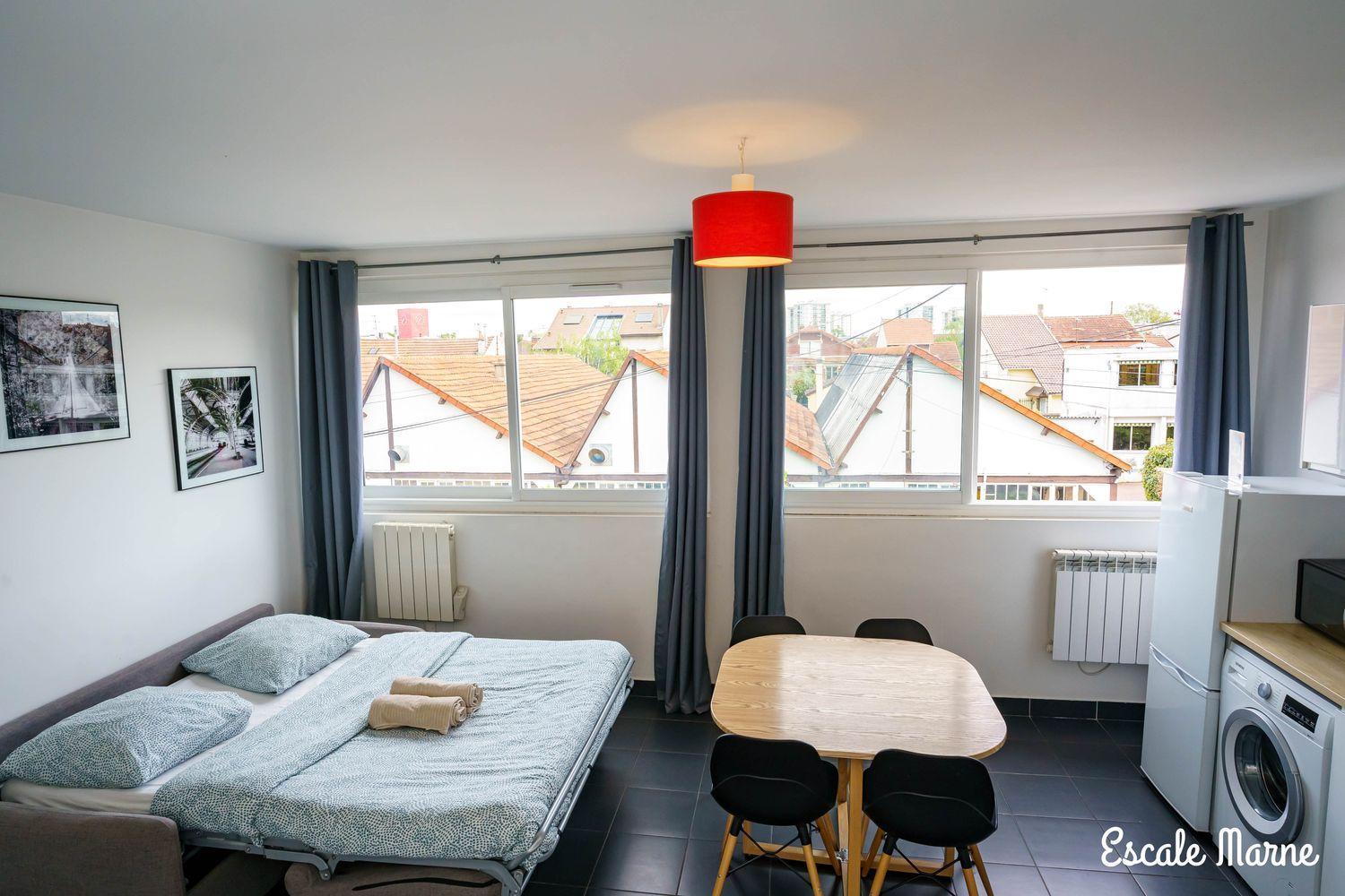 Escale-Marne Fr - 202 - Free Parking - Free Luggage Storage - All Equipped - Linen Included - Washing Machine - 10Mn Walk Metro 8 - Rer A - Panoramic View - From 1 To 14 Guests Мезон-Альфор Номер фото