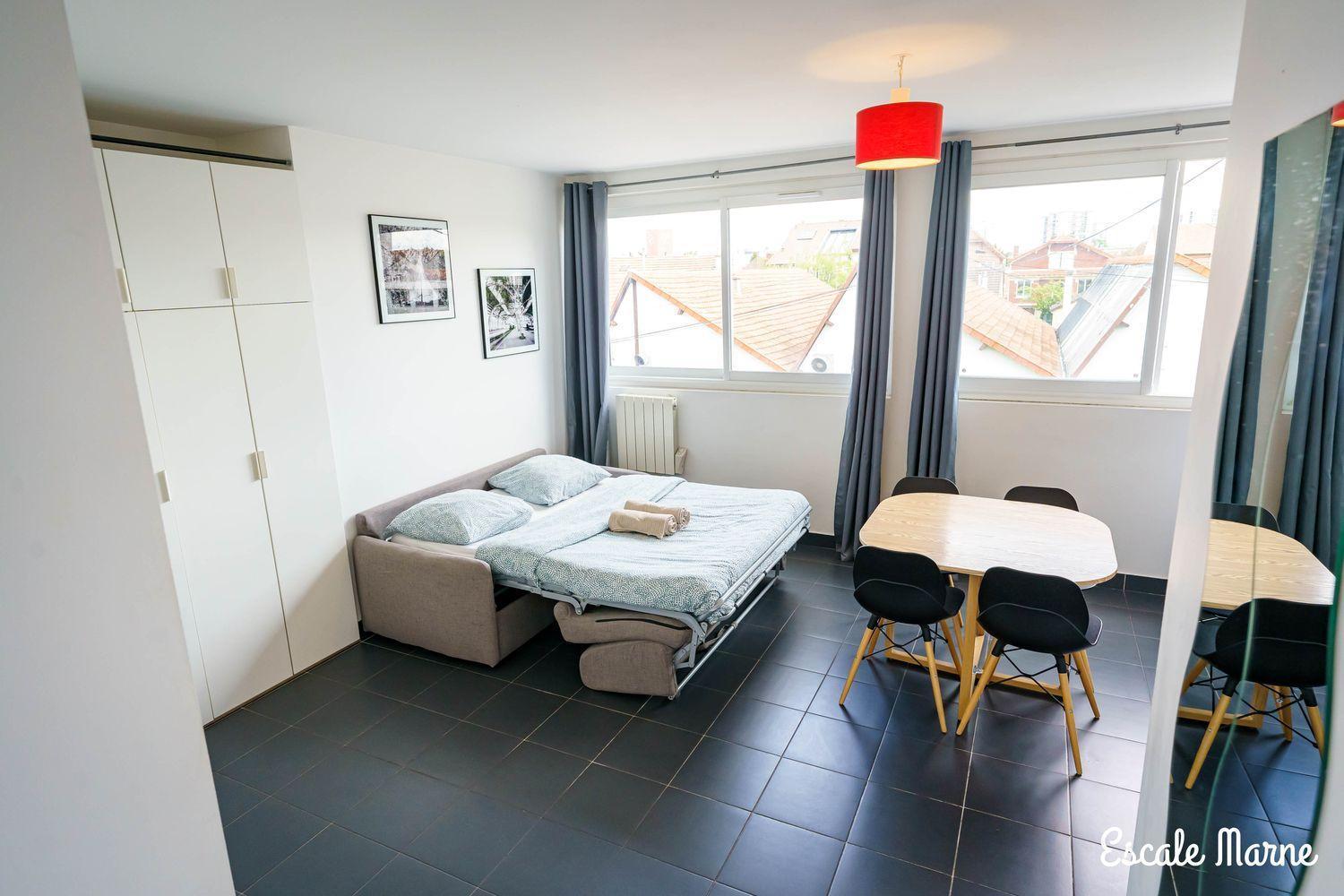 Escale-Marne Fr - 202 - Free Parking - Free Luggage Storage - All Equipped - Linen Included - Washing Machine - 10Mn Walk Metro 8 - Rer A - Panoramic View - From 1 To 14 Guests Мезон-Альфор Номер фото