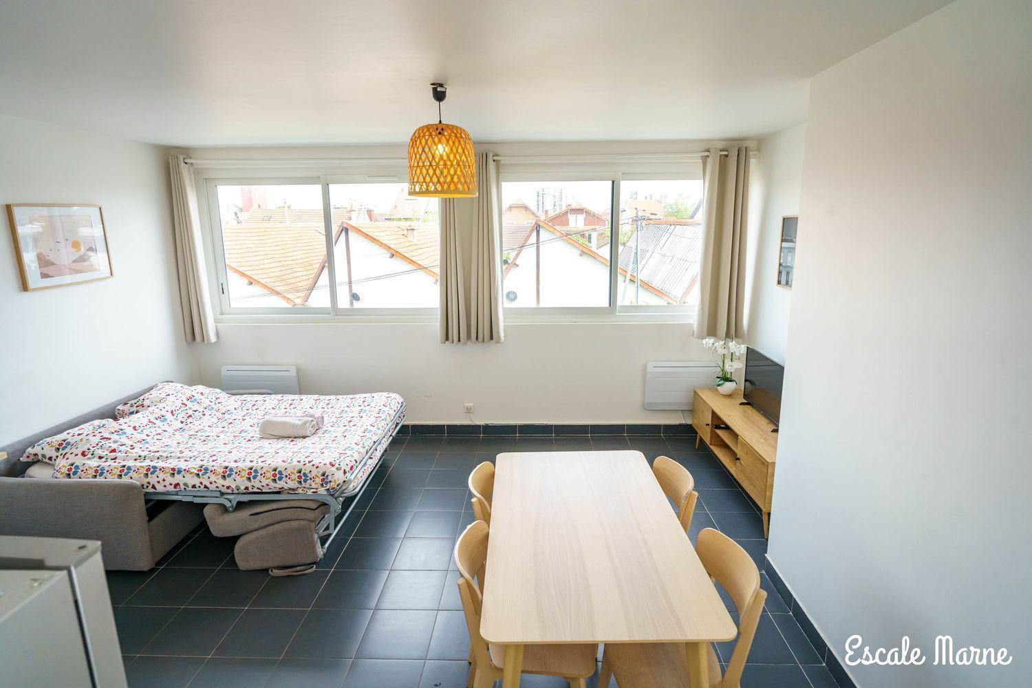 Escale-Marne Fr - 202 - Free Parking - Free Luggage Storage - All Equipped - Linen Included - Washing Machine - 10Mn Walk Metro 8 - Rer A - Panoramic View - From 1 To 14 Guests Мезон-Альфор Экстерьер фото